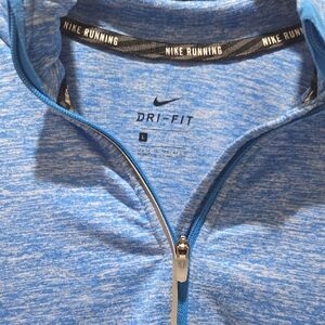 Nike Blue Heather Dri-FIT Quarter-Zip Running Top